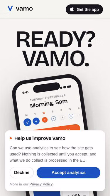 Screenshot of vamo.fit