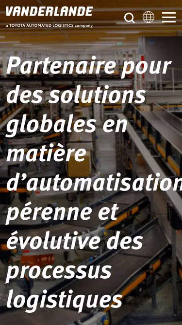 Screenshot of vanderlande.fr