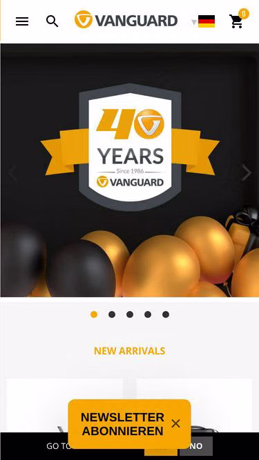 Screenshot of vanguardworld.nl