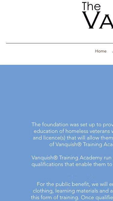 Screenshot of vanquish.foundation