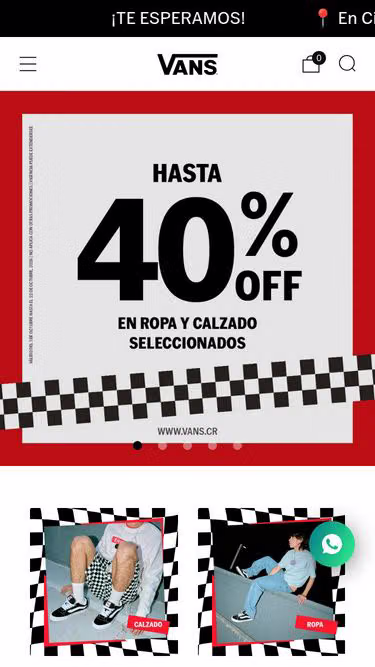 Screenshot of vans.cr
