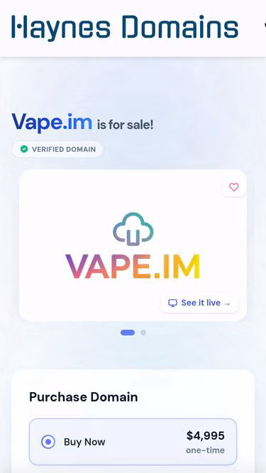 Screenshot of vape.im