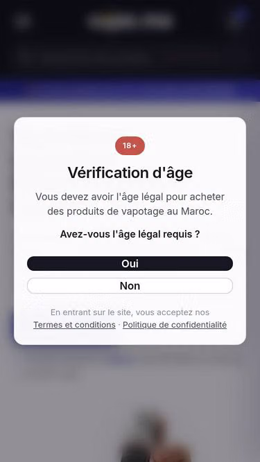 Screenshot of vape.ma