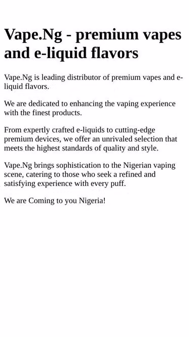 Screenshot of vape.ng