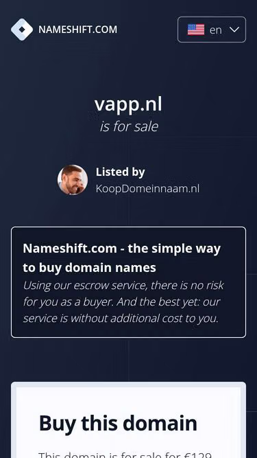 Screenshot of vapp.nl