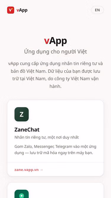 Screenshot of vapp.vn