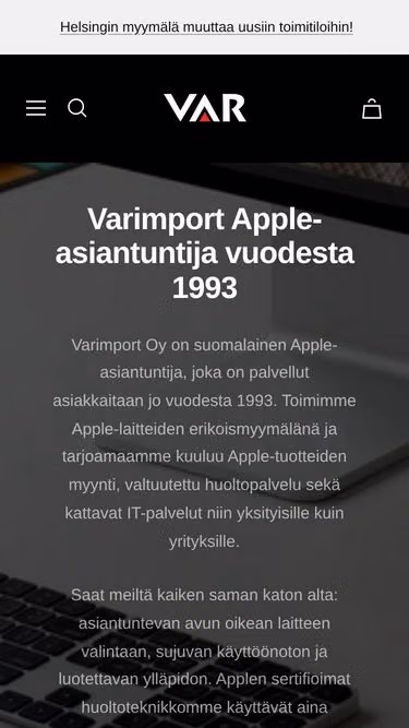 Screenshot of var.fi