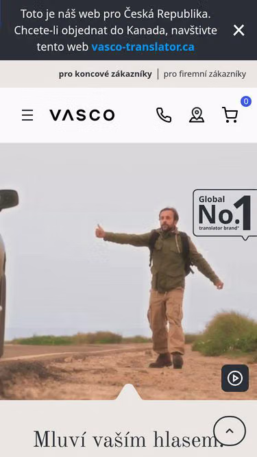 Screenshot of vasco-translator.cz