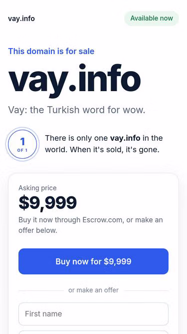 Screenshot of vay.info