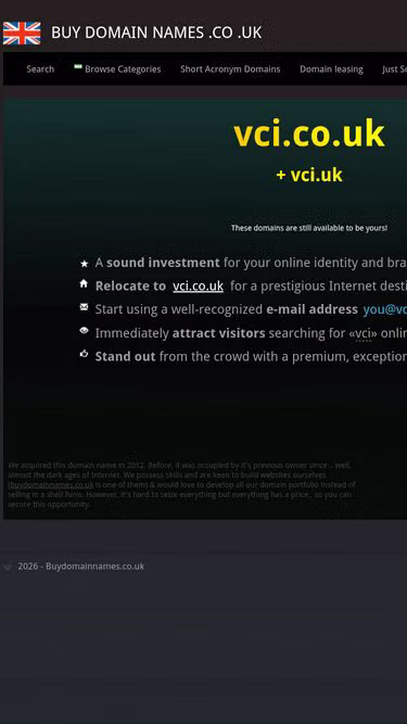 Screenshot of vci.co.uk