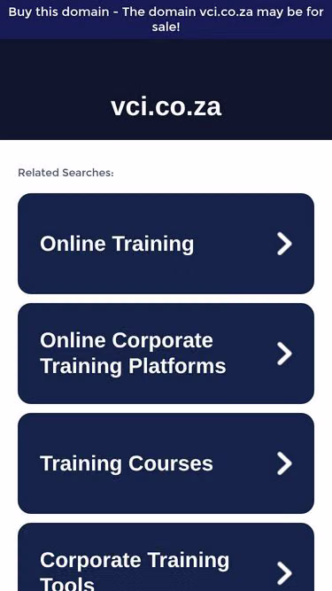Screenshot of vci.co.za
