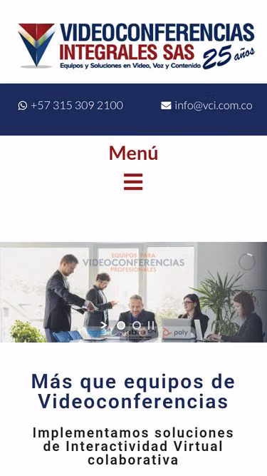 Screenshot of vci.com.co