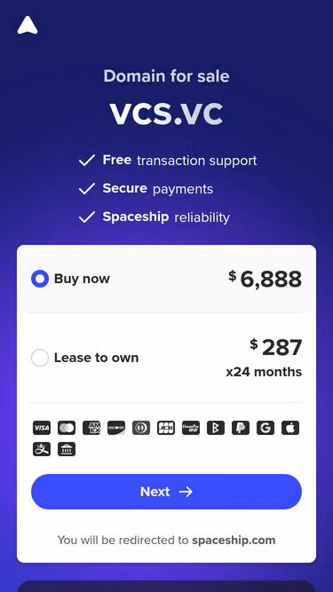 Screenshot of vcs.vc