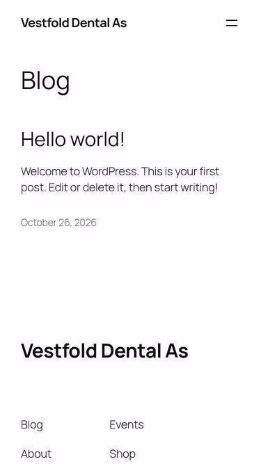 Screenshot of vdental.no