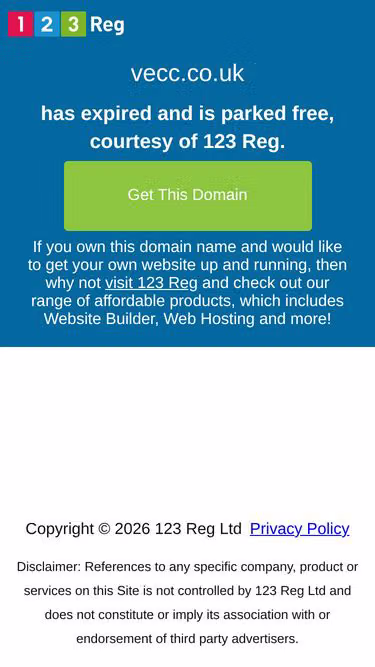 Screenshot of vecc.co.uk