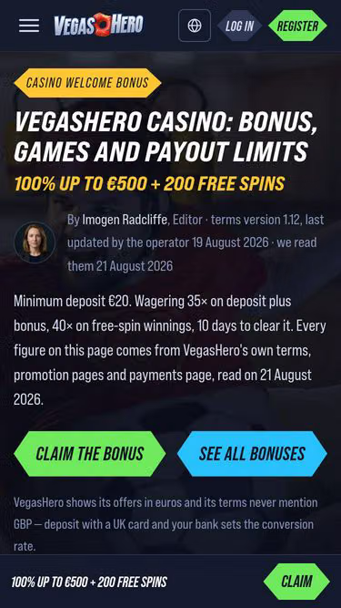 Screenshot of vegas-hero.ing