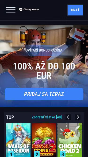 Screenshot of vegas-hero.sk
