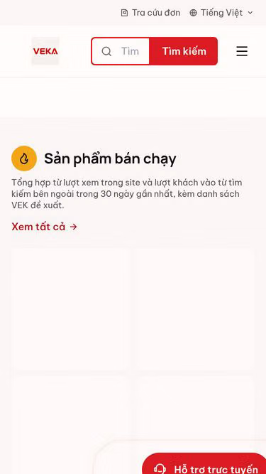 Screenshot of vek.vn