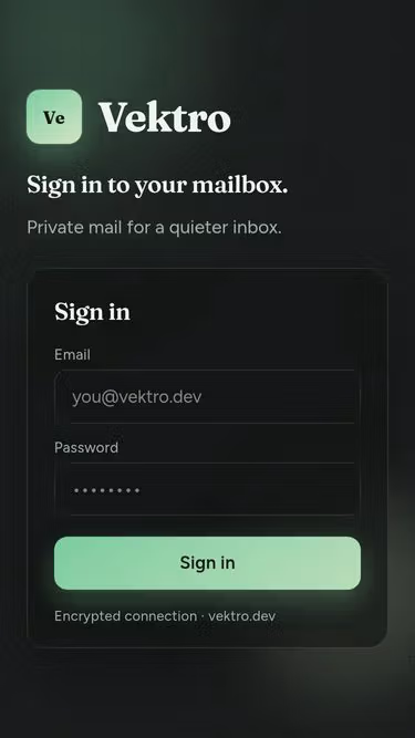 Screenshot of vektro.dev