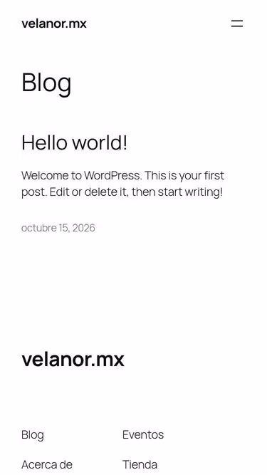 Screenshot of velanor.mx