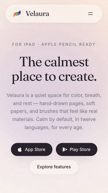 Screenshot of velaura.app