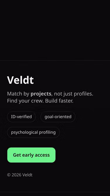 Screenshot of veldt.live
