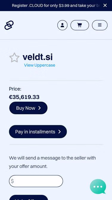 Screenshot of veldt.si