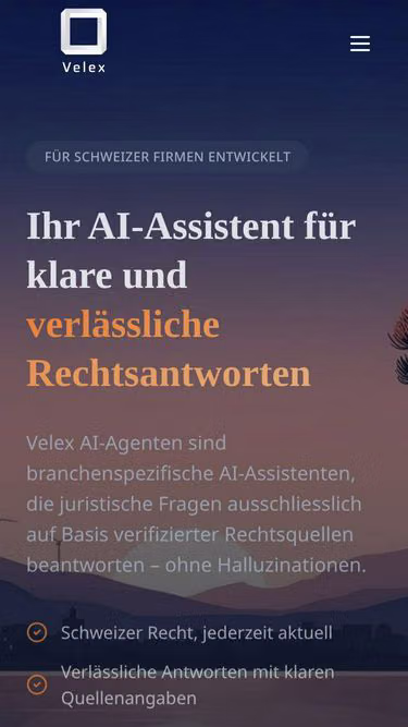 Screenshot of velex.ch