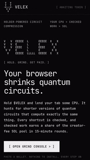 Screenshot of velex.fun