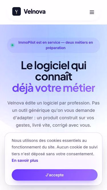 Screenshot of velnova.fr