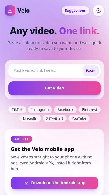 Screenshot of velo.cam
