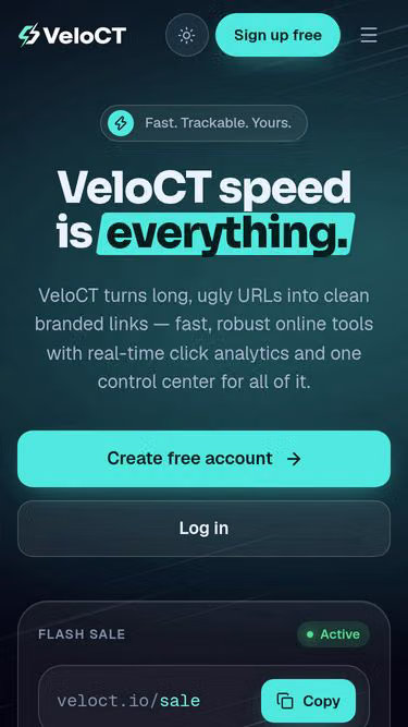 Screenshot of veloct.io