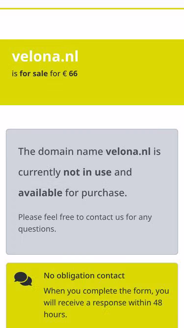 Screenshot of velona.nl