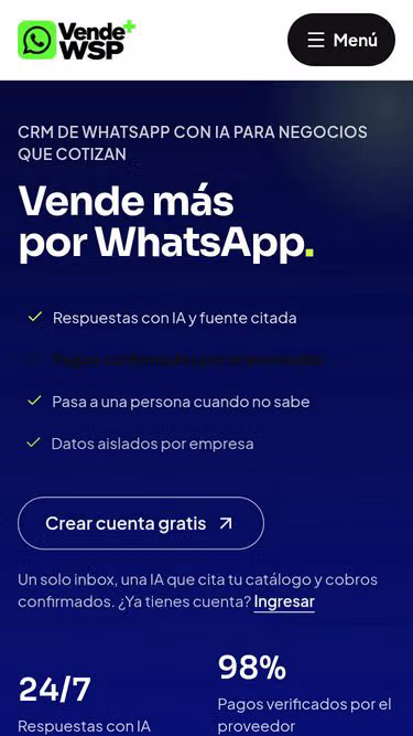 Screenshot of vendemas.chat