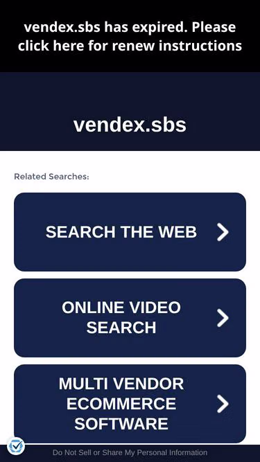 Screenshot of vendex.sbs