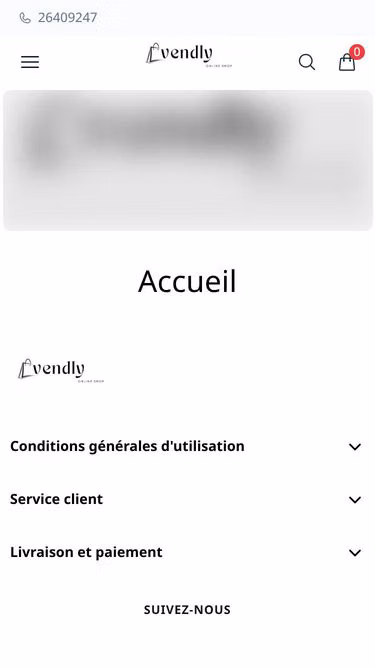 Screenshot of vendly.tn