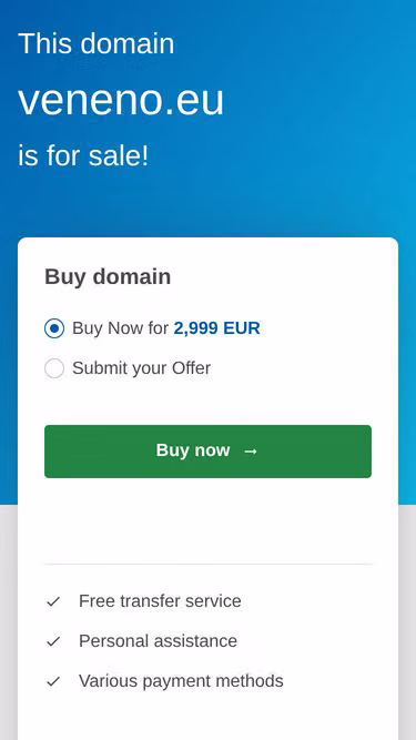 Screenshot of veneno.eu