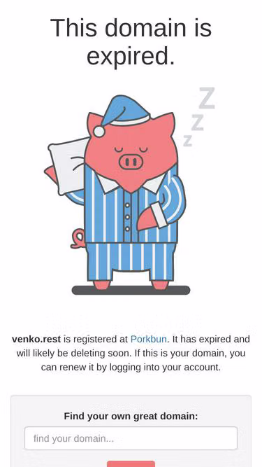 Screenshot of venko.rest