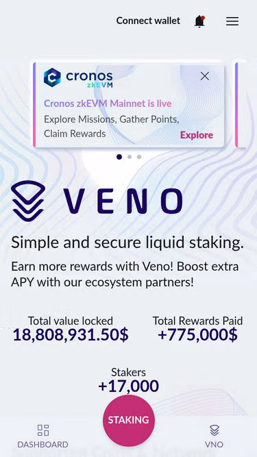 Screenshot of veno.finance