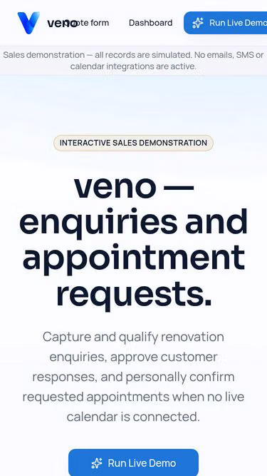 Screenshot of veno.work