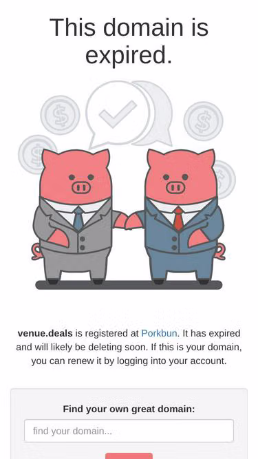 Screenshot of venue.deals