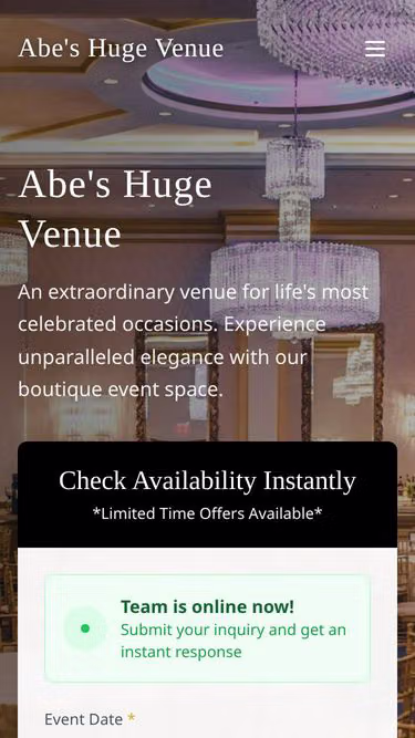 Screenshot of venue.mba