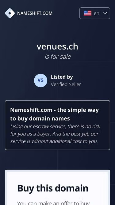 Screenshot of venues.ch
