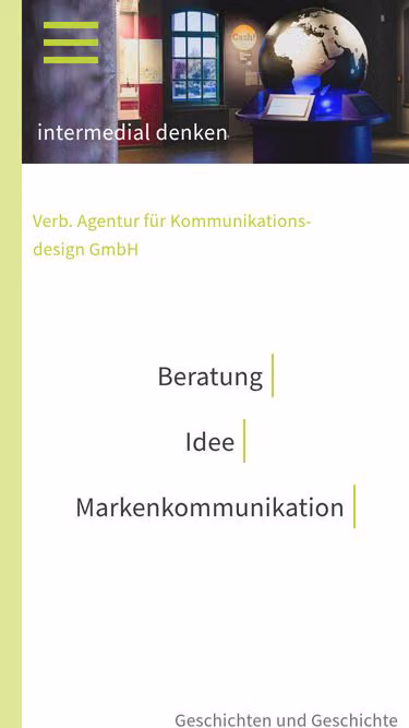 Screenshot of verb.de
