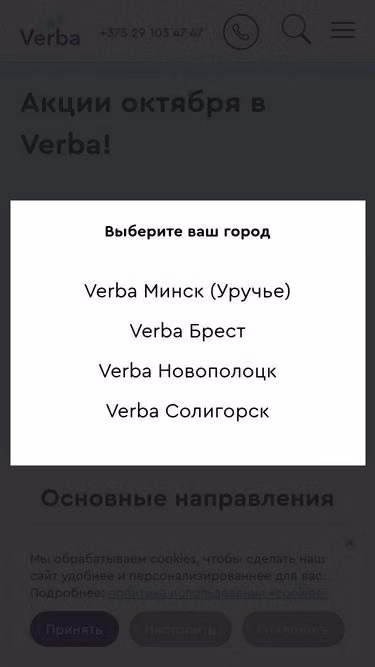 Screenshot of verba.by