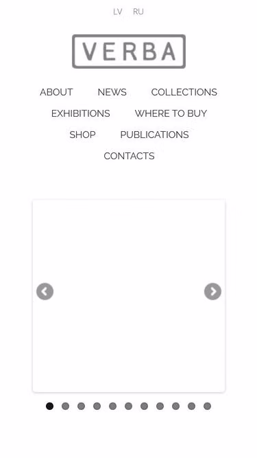 Screenshot of verba.lv