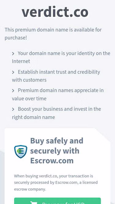 Screenshot of verdict.co