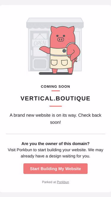 Screenshot of vertical.boutique