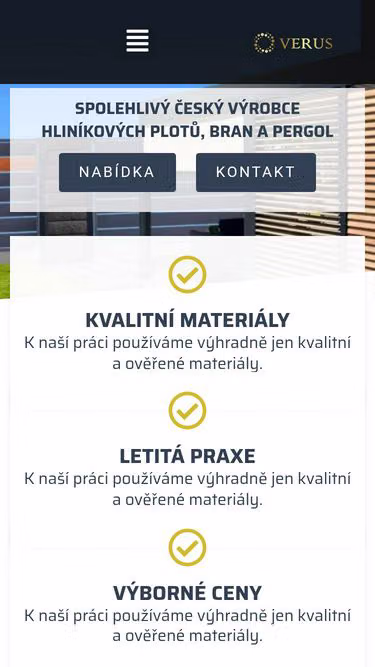 Screenshot of verus.cz
