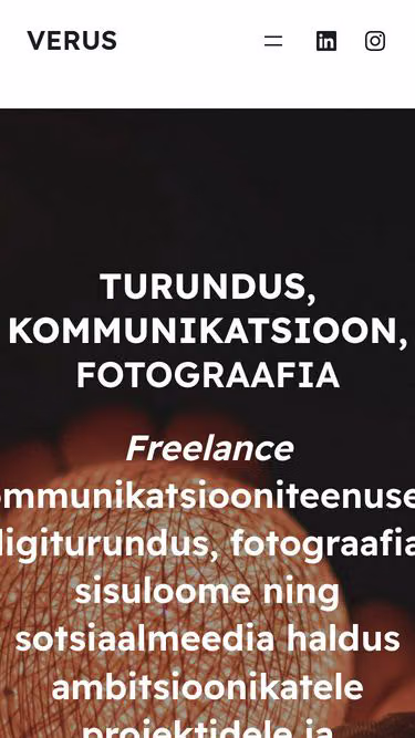 Screenshot of verus.ee